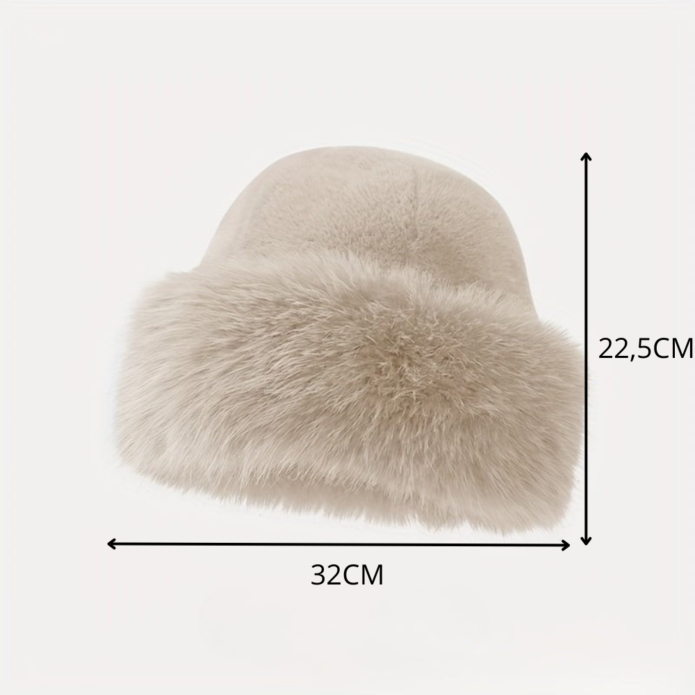 Knitted Winter Hat  Faux Fur Ear Protection - Product example