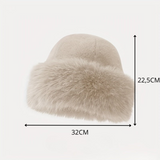 Knitted Winter Hat  Faux Fur Ear Protection - Product example