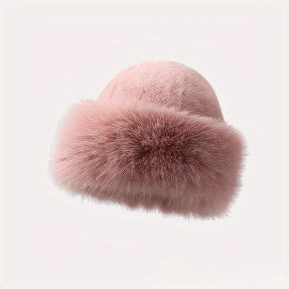 Knitted Winter Hat  Faux Fur Ear Protection - Product detail 6