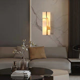 Modern Wall Sconce  Gold Frame Marble Design - Product example
