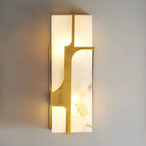 Modern Wall Sconce  Gold Frame Marble Design - Detailed view
