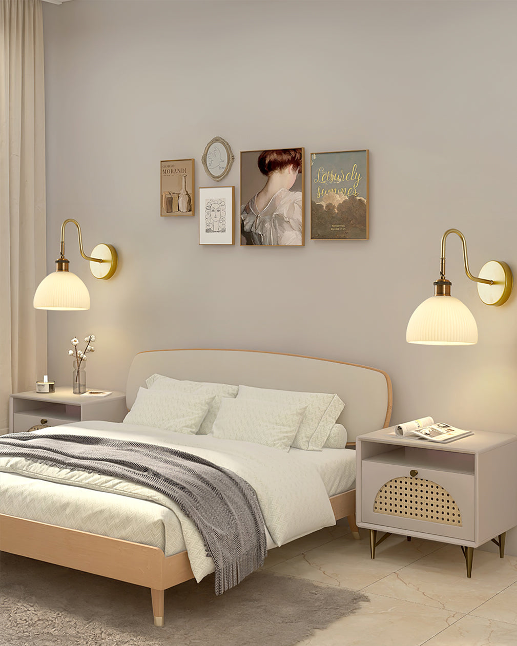 Modern Wall Sconce  Brass Finish With Glass Shade - Product detail 13