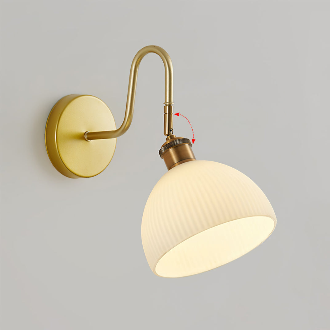 Modern Wall Sconce  Brass Finish With Glass Shade - Product detail 14