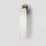 Modern Glass Wall Lamp  Cylindrical Frosted Shade with Brass Mount - Product detail 13