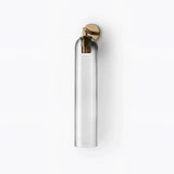 Modern Glass Wall Lamp  Cylindrical Frosted Shade with Brass Mount - Product detail 6
