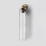 Modern Glass Wall Lamp  Cylindrical Frosted Shade with Brass Mount - Product detail 8