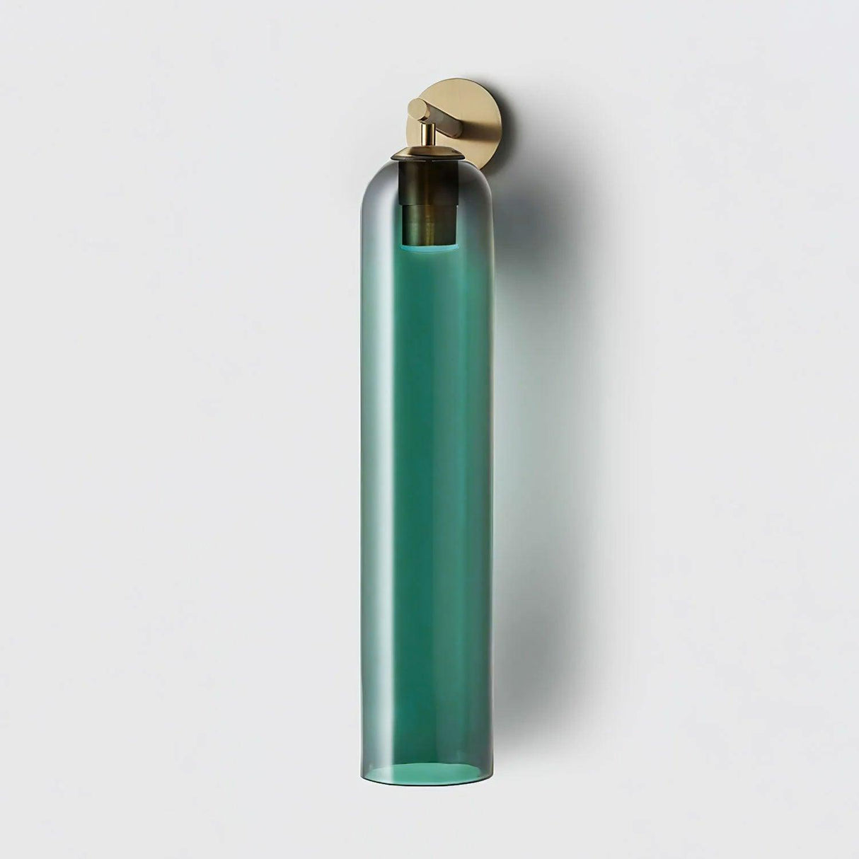 Modern Glass Wall Lamp  Cylindrical Frosted Shade with Brass Mount - Product detail 12