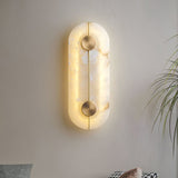Art Deco Wall Lamp  Refined Stone  Gold Circle Design - Product detail 11