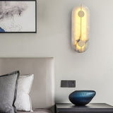 Art Deco Wall Lamp  Refined Stone  Gold Circle Design - Product detail 7