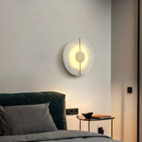 Art Deco Wall Lamp  Refined Stone  Gold Circle Design - Product detail 4
