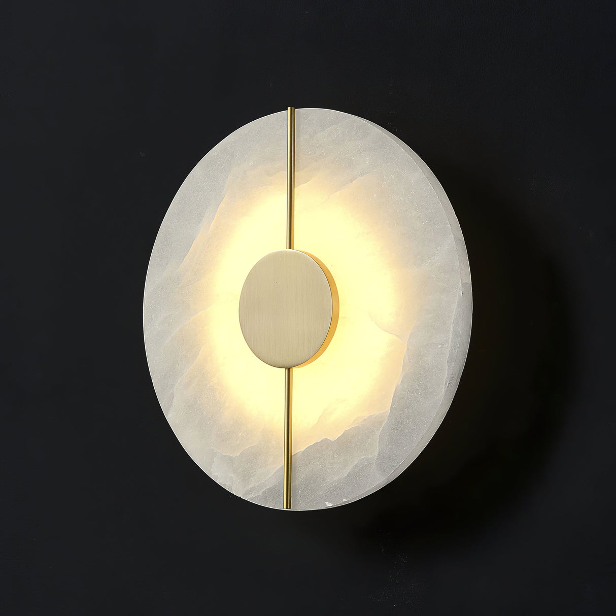 Art Deco Wall Lamp  Refined Stone  Gold Circle Design - Product detail 16