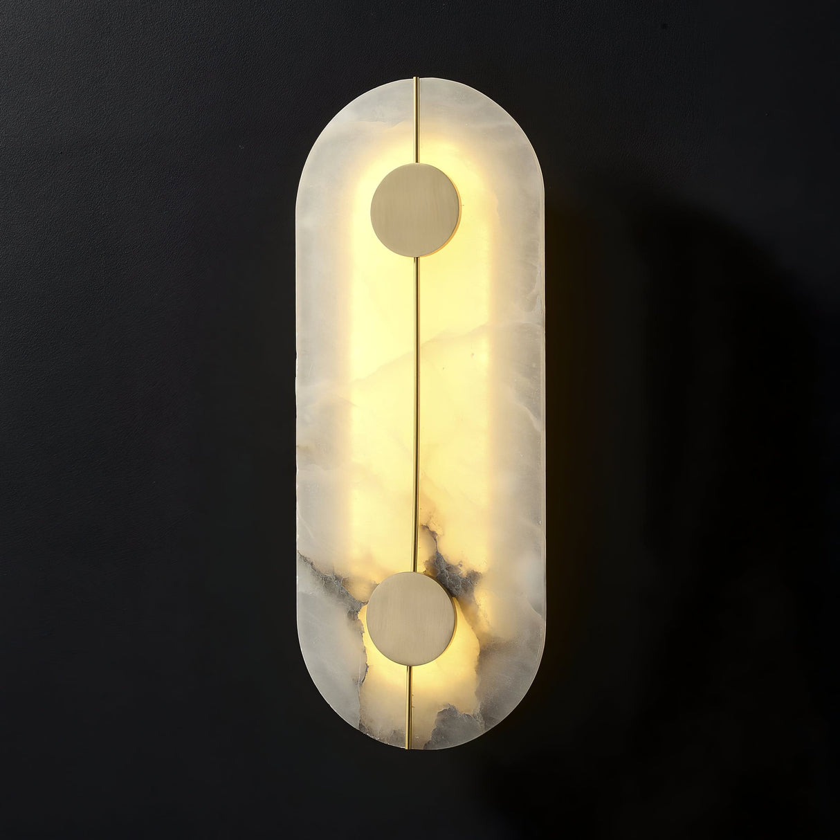 Art Deco Wall Lamp  Refined Stone  Gold Circle Design - Product detail 17