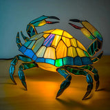 Stained Glass Table Lamp  Wolf Design with Mosaic Pattern - Product detail 9
