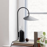 Modern Table Lamp  Black Marble Base with Curved Shade - Product detail 4