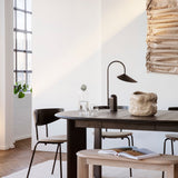 Modern Table Lamp  Black Marble Base with Curved Shade - Product detail 6