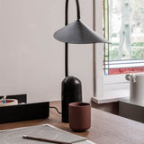 Modern Table Lamp  Black Marble Base with Curved Shade - Product detail 9