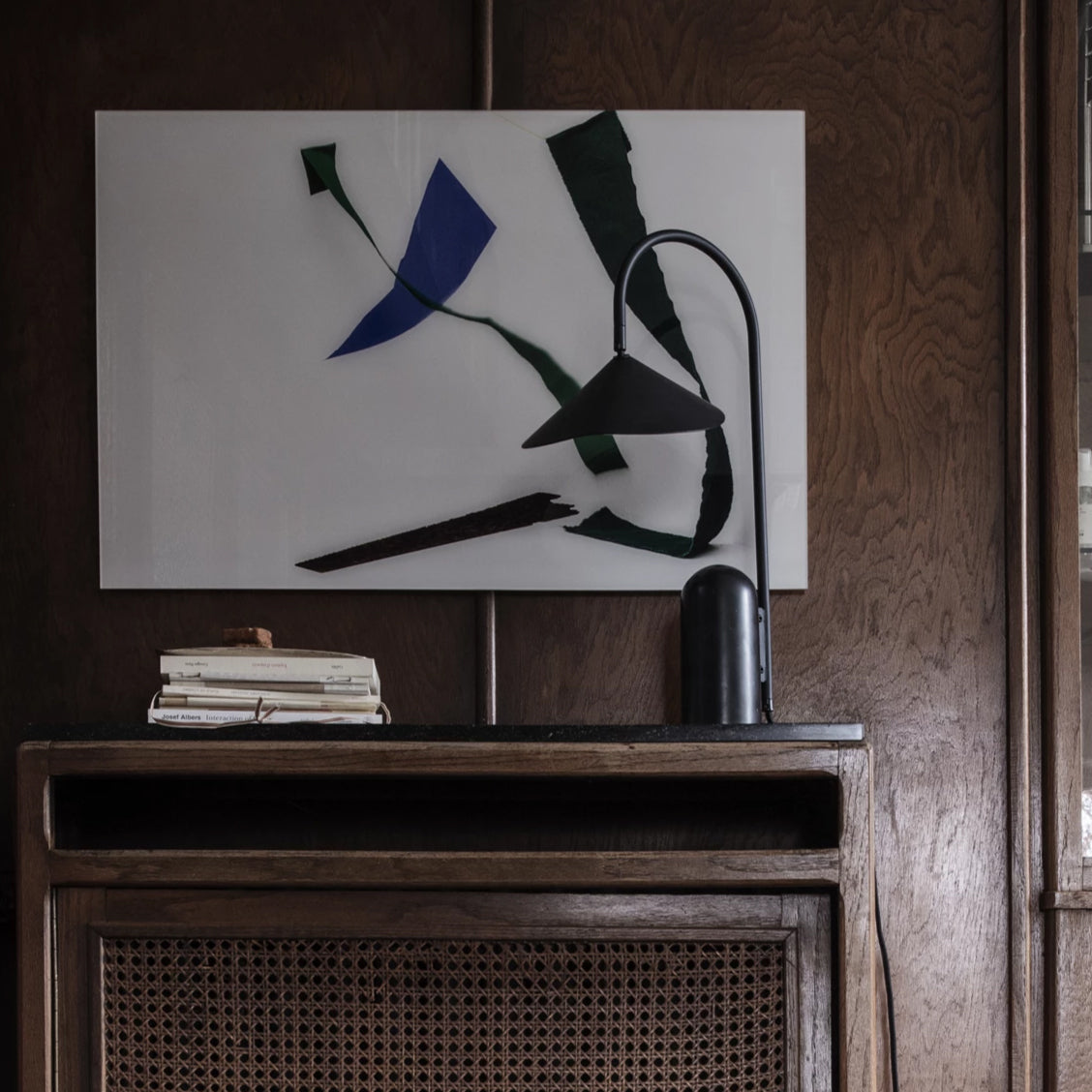 Modern Table Lamp  Black Marble Base with Curved Shade - Product detail 30