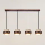 Modern Pendant Light  Travertine Wood Layered Design - Product detail 11