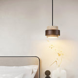 Modern Pendant Light  Travertine Wood Layered Design - Product detail 6