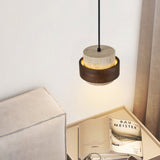 Modern Pendant Light  Travertine Wood Layered Design - Product detail 7