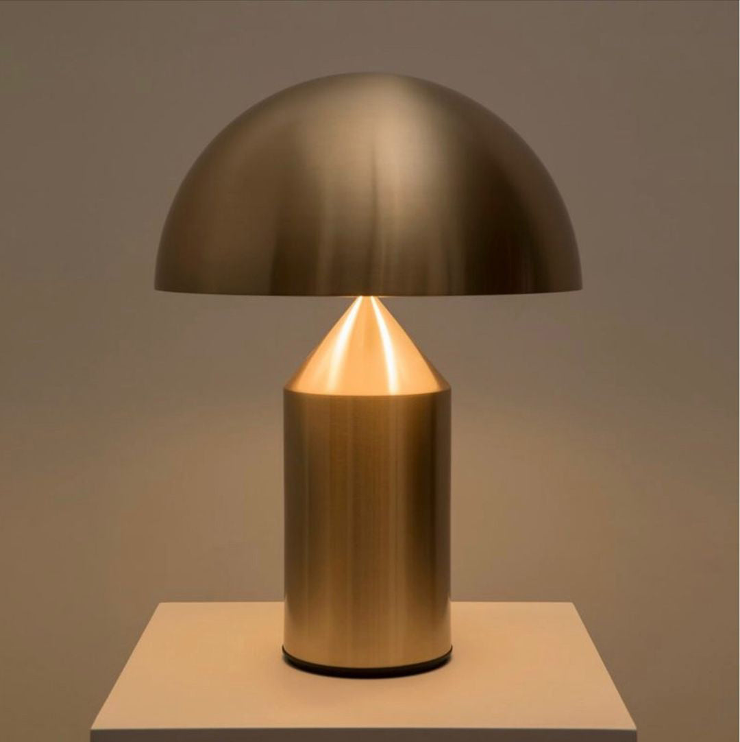 Modern Table Lamp  Geometric Metal Dome Design - Detailed view