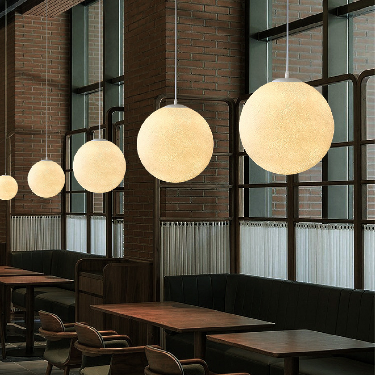 Moon Pendant Light  Lunar Pattern Hanging Globe - Product detail 6