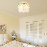 Pearl Ceiling Light  Golden Frame With Glass Panels - Product detail 4