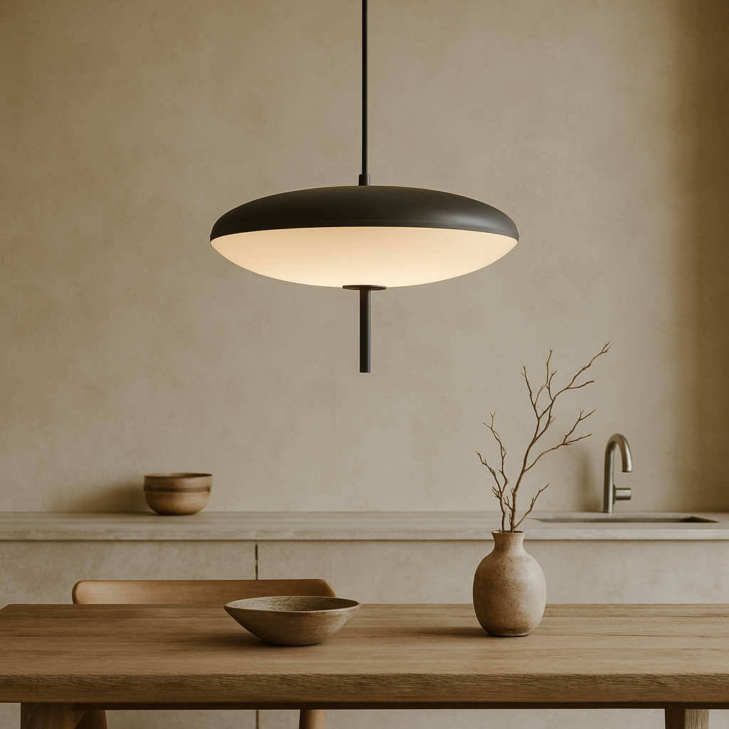 Modern Pendant Light  Oval Glass LED Hanging Lamp - Detailed view