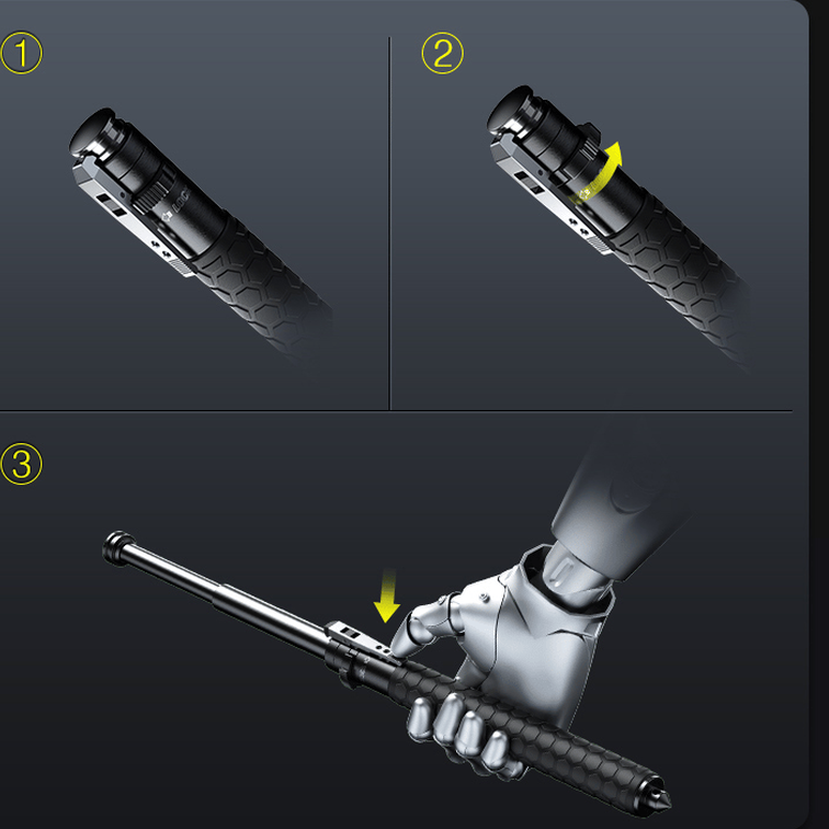 Tactical Walking Stick  Automatic Retractable Design - Product detail 7
