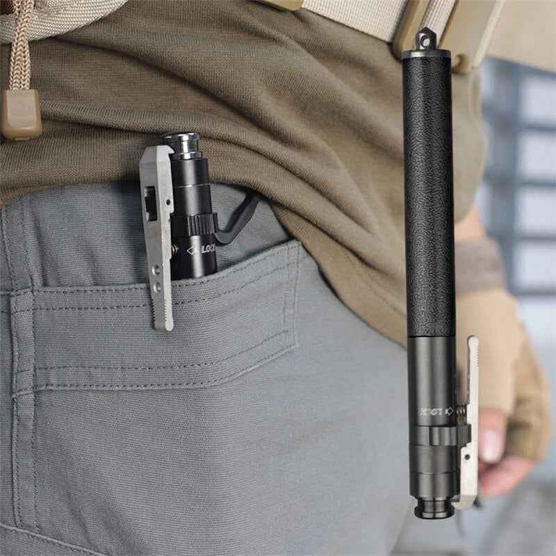 Adjustable Walking Stick  Automatic Folding Design With Quad Base - Detailed view