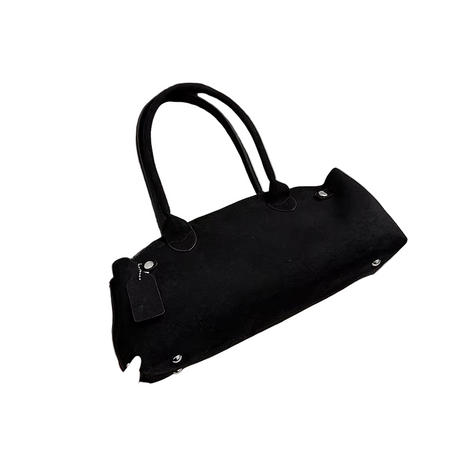 French Suede Shoulder Bag  Elegant Dual-Carry Design - Product detail 5