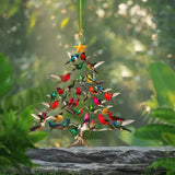 Hummingbird Christmas Tree Ornament  Colorful Bird Holiday Decoration - Product detail 5
