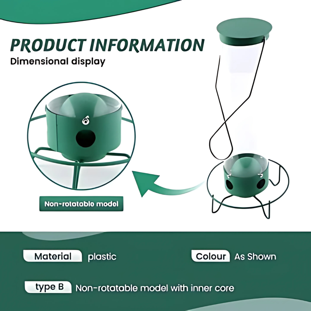Squirrel Proof Bird Feeder  Rotating Perch Metal Design - Product detail 6