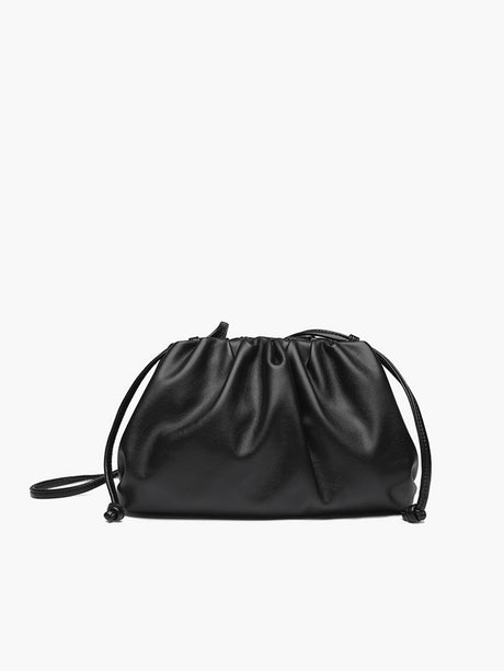 Ruched Leather Clutch Bag  Soft Gathered Design - Product detail 6