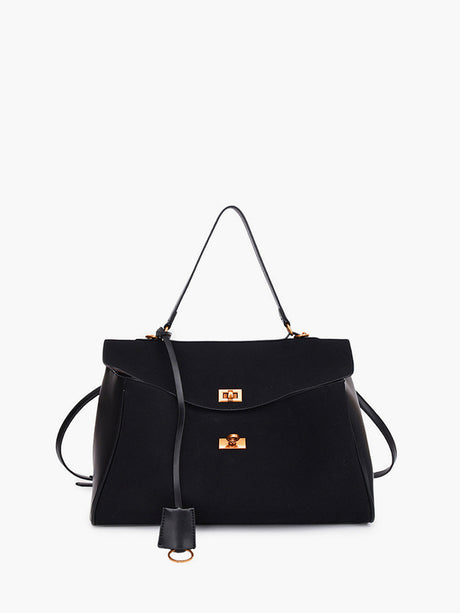 Classic Suede Shoulder Bag  Structured Flap Design - Product detail 7