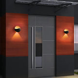 Modern Outdoor Wall Light  Round LED Garden Sconce - Detailed view