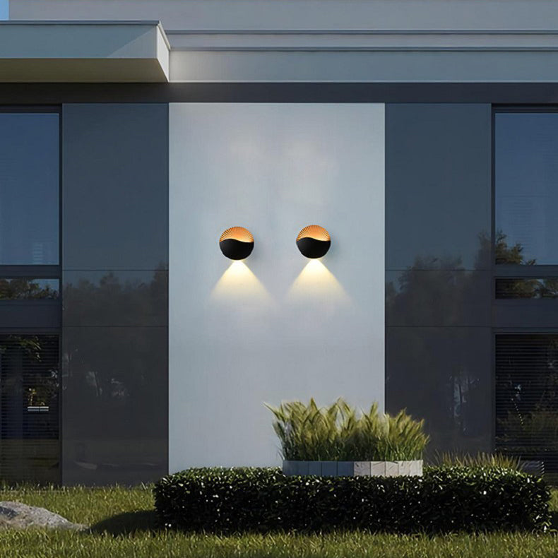 Modern Outdoor Wall Light  Round LED Garden Sconce - Product example