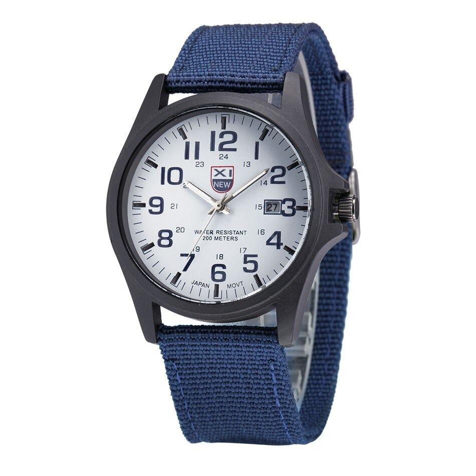 Military Field Watch  Black Canvas Strap With Luminous Dial - Product detail 5