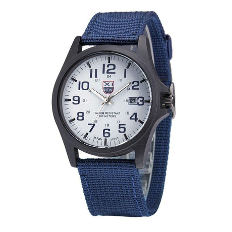 Military Field Watch  Black Canvas Strap With Luminous Dial - Product detail 5