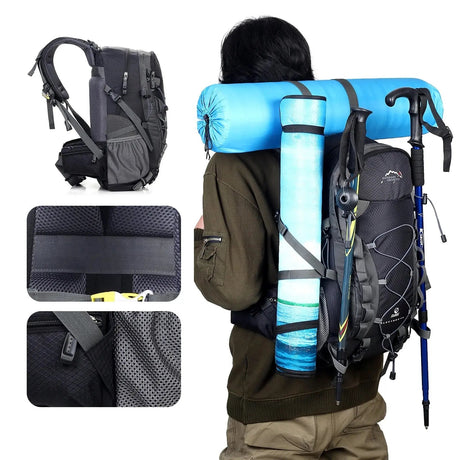 Outdoor Hiking Backpack  40L Waterproof Storage With Ergonomic Design - Product showcase