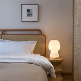 Modern Glass Table Lamp  Folded Shade With Wood Base - Product example