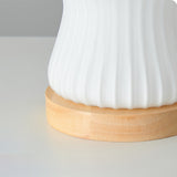 Modern Glass Table Lamp  Folded Shade With Wood Base - Product detail 13