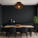 Bamboo Woven Ceiling Light  Handcrafted Natural Shade - Product detail 5