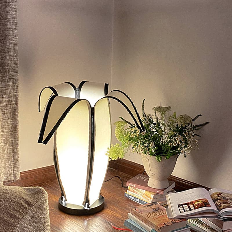 Artistic Table Lamp  Banana Leaf Design With Warm Glow - Product detail 12