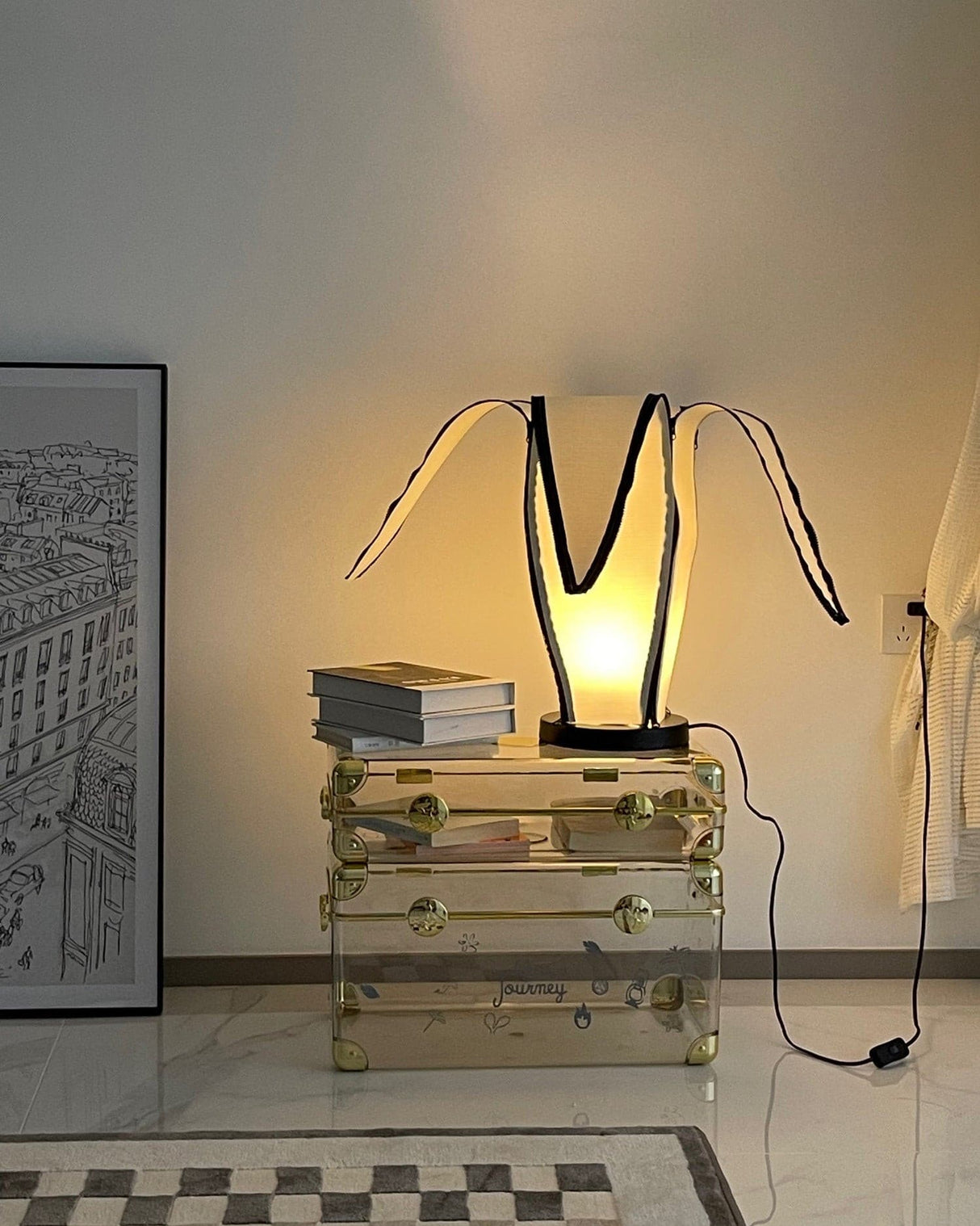 Artistic Table Lamp  Banana Leaf Design With Warm Glow - Product detail 44