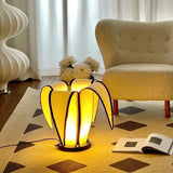 Artistic Table Lamp  Banana Leaf Design With Warm Glow - Detailed view
