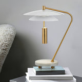 Modern Table Lamp  White Aluminum and Marble Base - Product detail 15