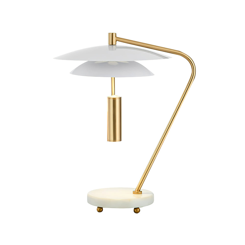 Modern Table Lamp  White Aluminum and Marble Base - Product detail 21