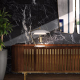 Modern Table Lamp  White Aluminum and Marble Base - Product detail 6