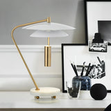 Modern Table Lamp  White Aluminum and Marble Base - Product detail 10